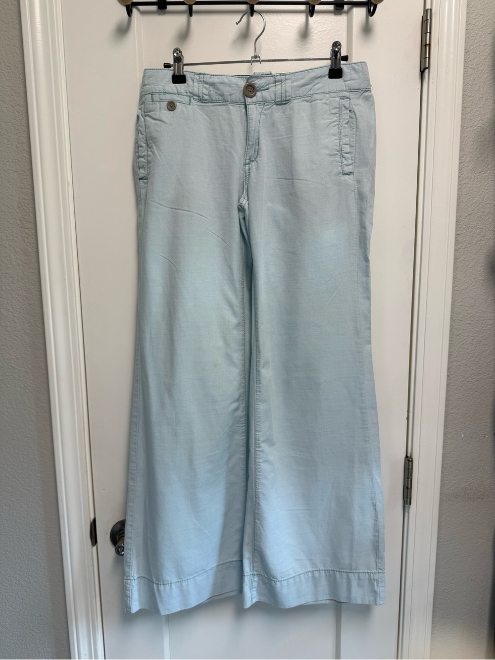 Anthropologie Pilcro and the Letterpress Mint Blue Wide-Leg Women’s Pants